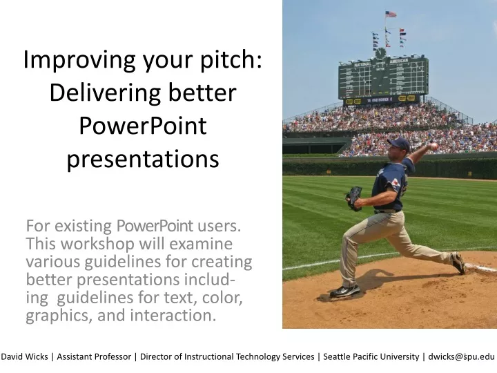improving your pitch delivering better powerpoint presentations