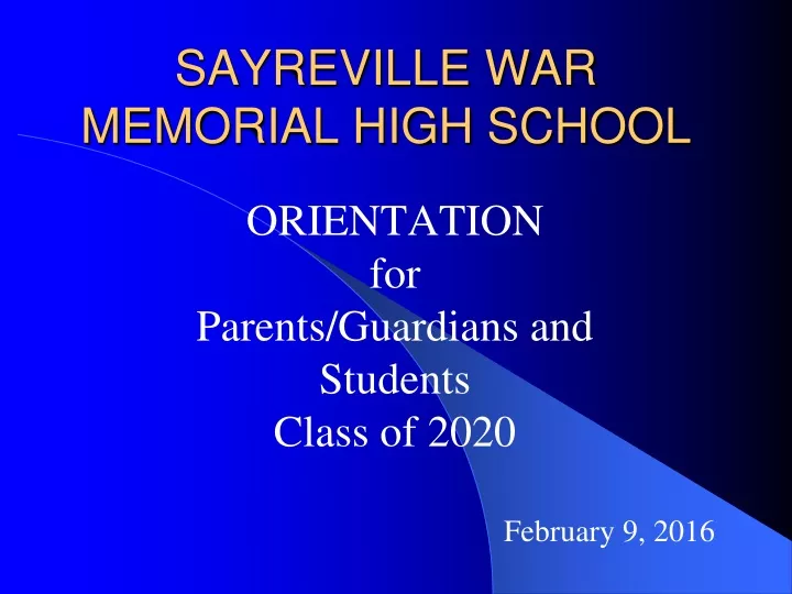 sayreville war memorial high school