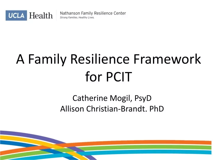 a family resilience framework for pcit