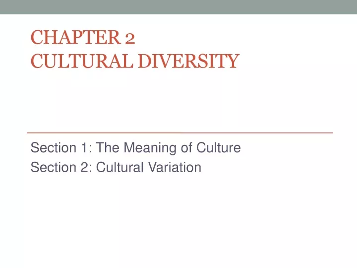 chapter 2 cultural diversity