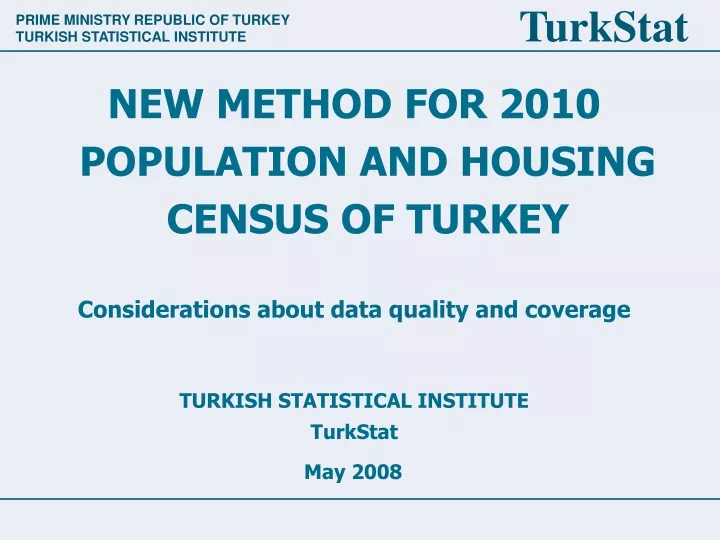 new method for 2010 population and housing census