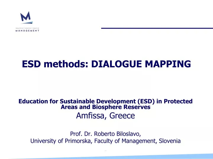 esd methods dialogue mapping
