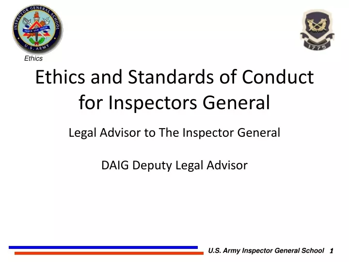 ethics and standards of conduct for inspectors general