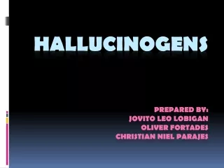 Hallucinogens PREPARED BY: jovito leo lobigan Oliver  fortades christian niel parajes