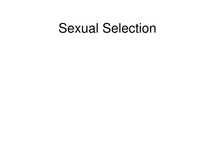 sexual selection