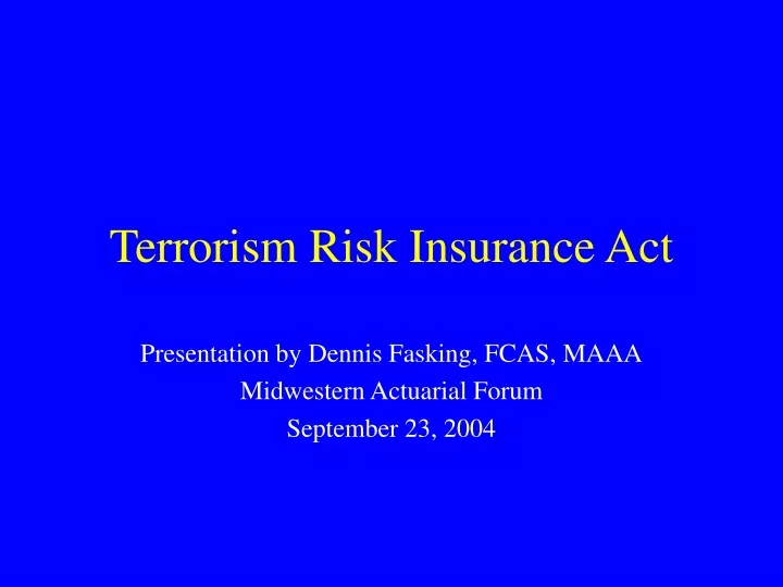 terrorism risk insurance act