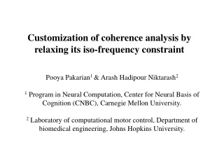 Customization of coherence analysis by relaxing its iso-frequency constraint