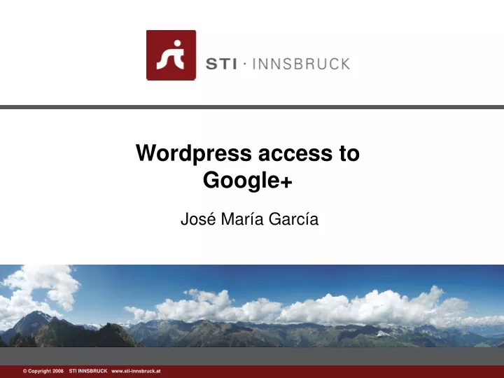 wordpress access to google