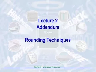 Lecture 2 Addendum Rounding Techniques