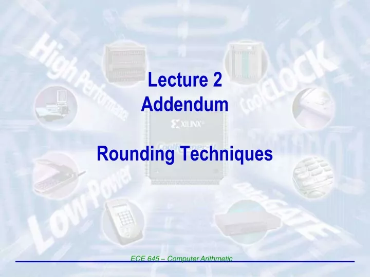 lecture 2 addendum rounding techniques