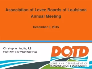 Christopher Knotts, P.E. Public Works &amp; Water Resources