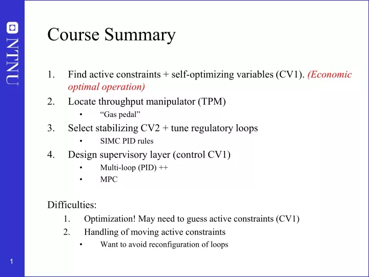 course summary