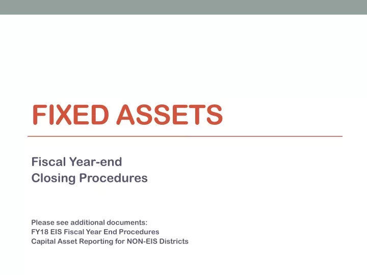 fixed assets