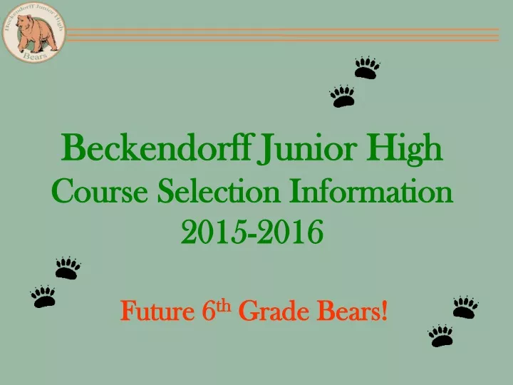 beckendorff junior high course selection