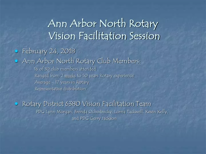 ann arbor north rotary vision facilitation session