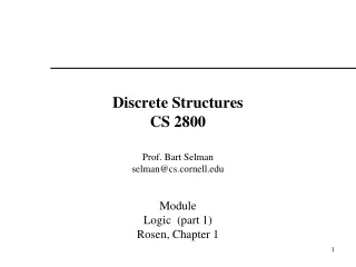 Discrete Structures CS 2800