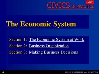 The Economic System