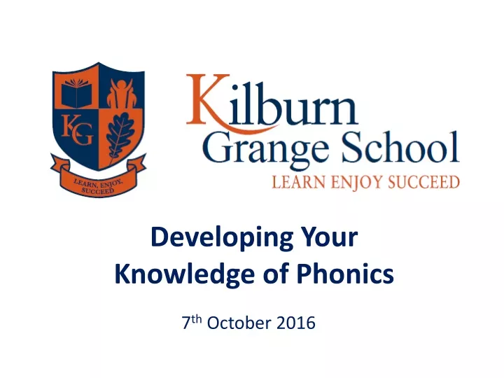 developing your knowledge of phonics