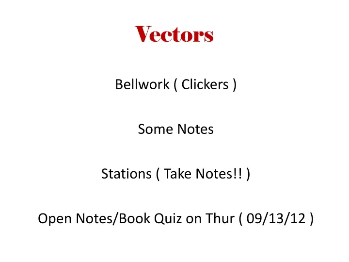 vectors