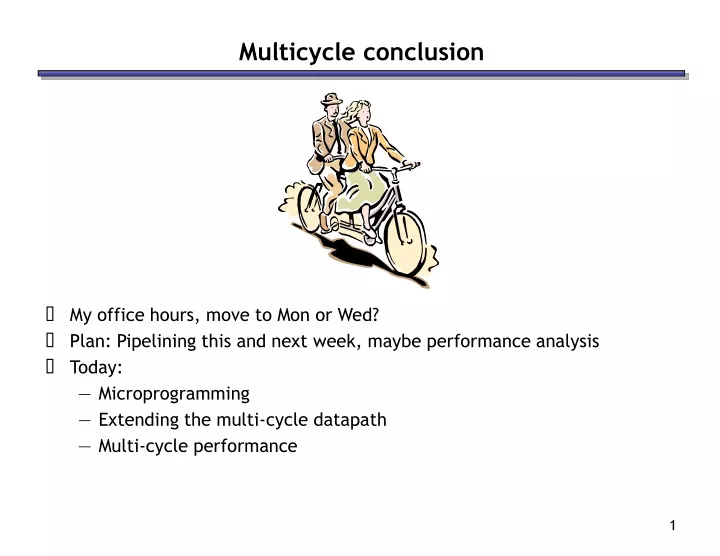 multicycle conclusion