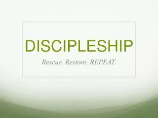 DISCIPLESHIP