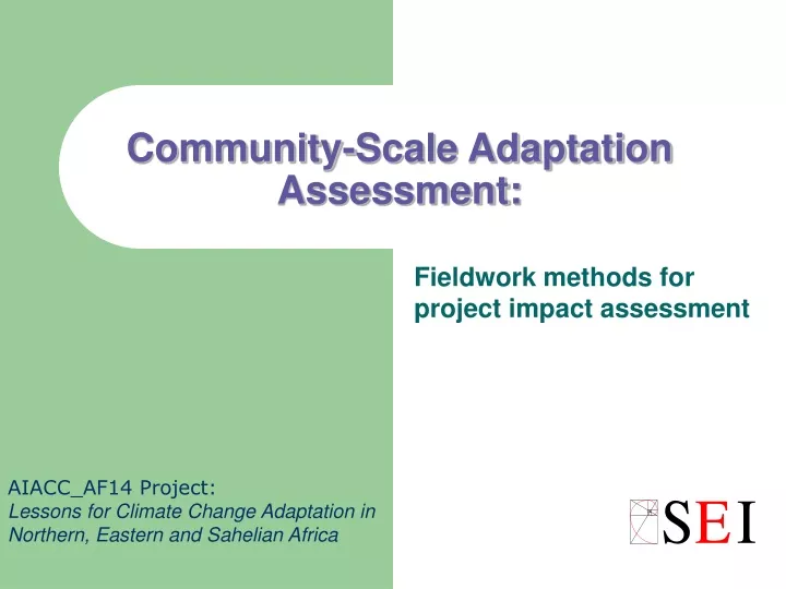 community scale adaptation assessment