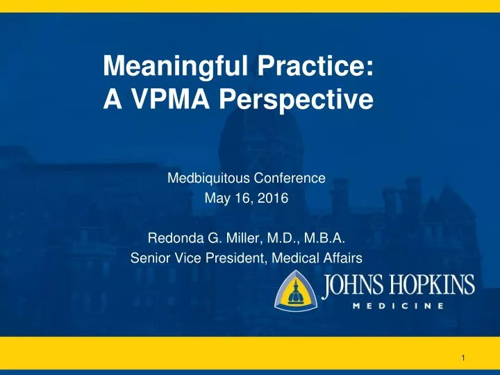 meaningful practice a vpma perspective