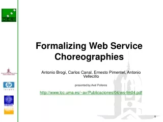 Formalizing Web Service Choreographies