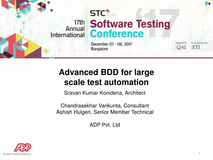 advanced bdd for large scale test automation