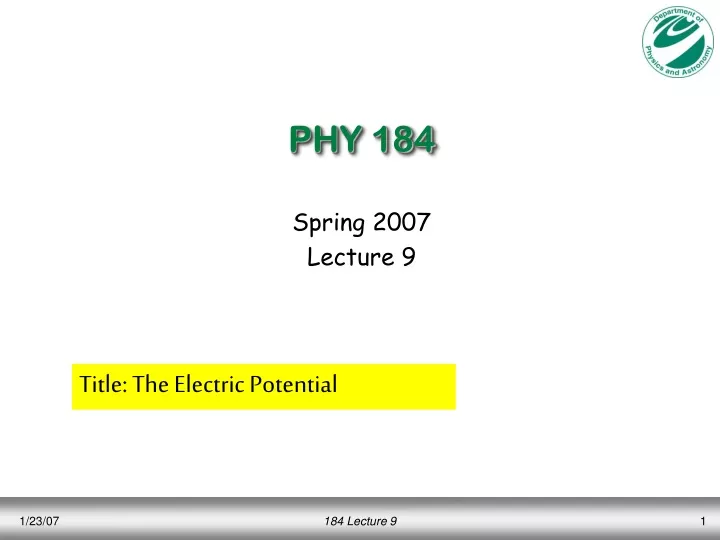 phy 184