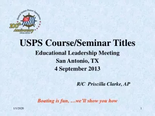USPS Course/Seminar Titles