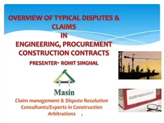 Claim management &amp; Dispute Resolution Consultants/Experts in Construction Arbitrations