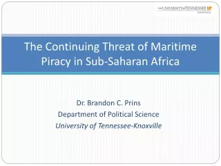 The Continuing Threat of Maritime Piracy in Sub-Saharan Africa