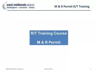 R/T Training Course M &amp; R Permit