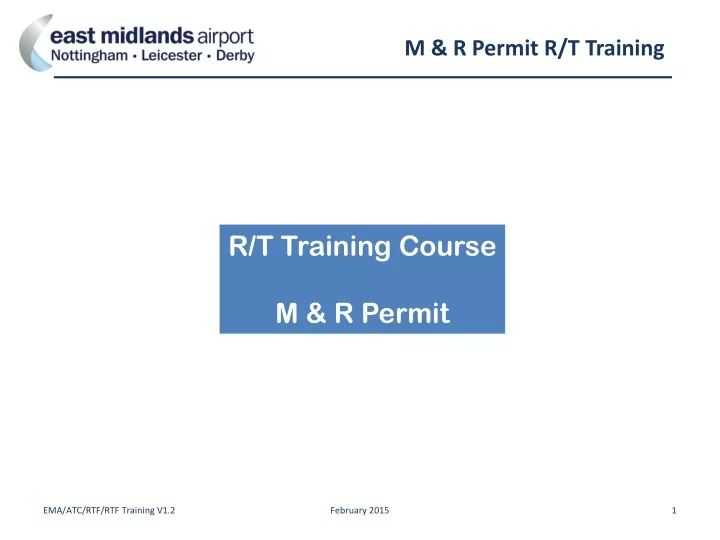 r t training course m r permit