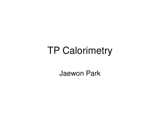TP Calorimetry