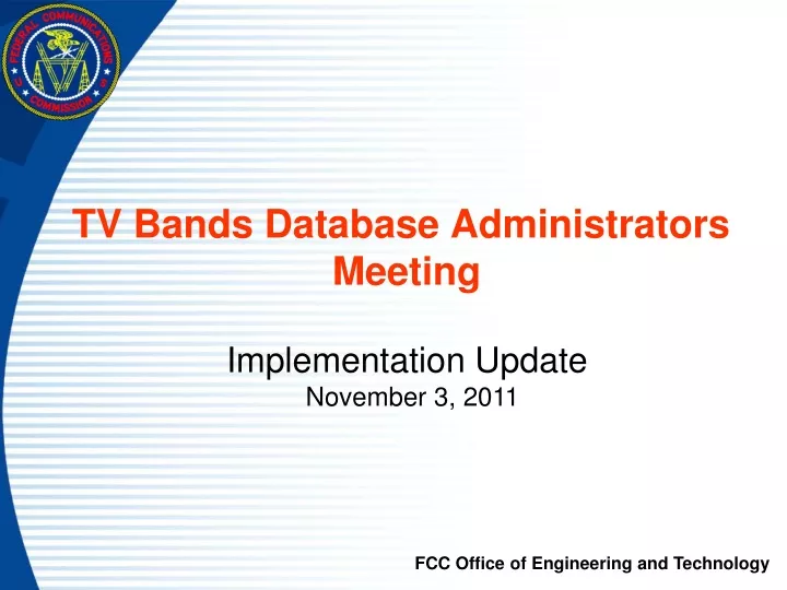 tv bands database administrators meeting
