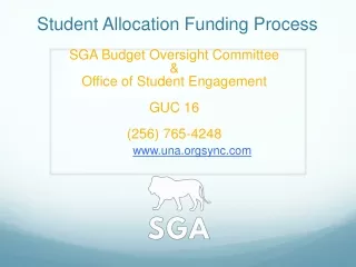 Student Allocation Funding Process