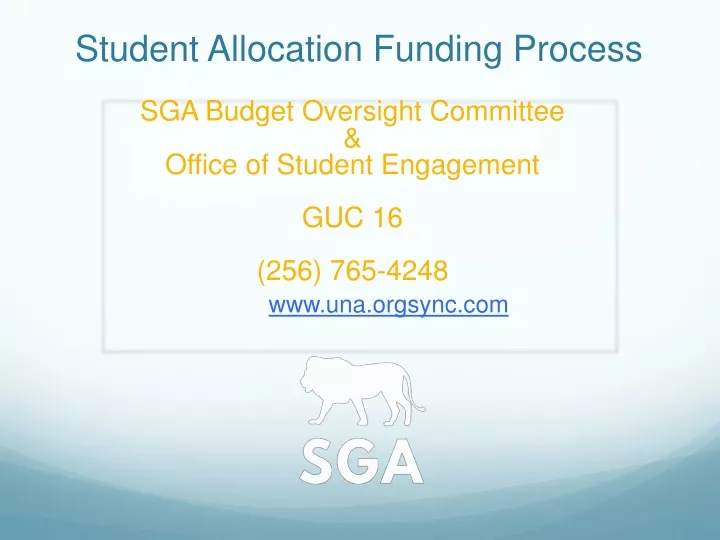 student allocation funding process