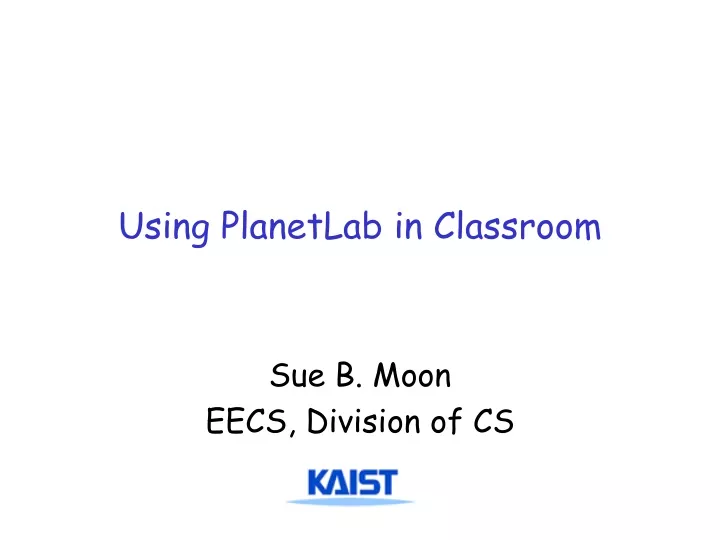 using planetlab in classroom