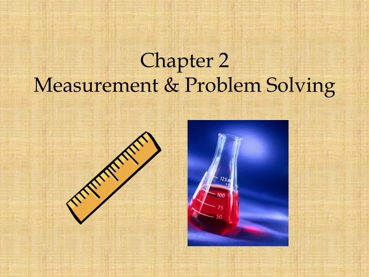 chapter 2 measurement problem solving