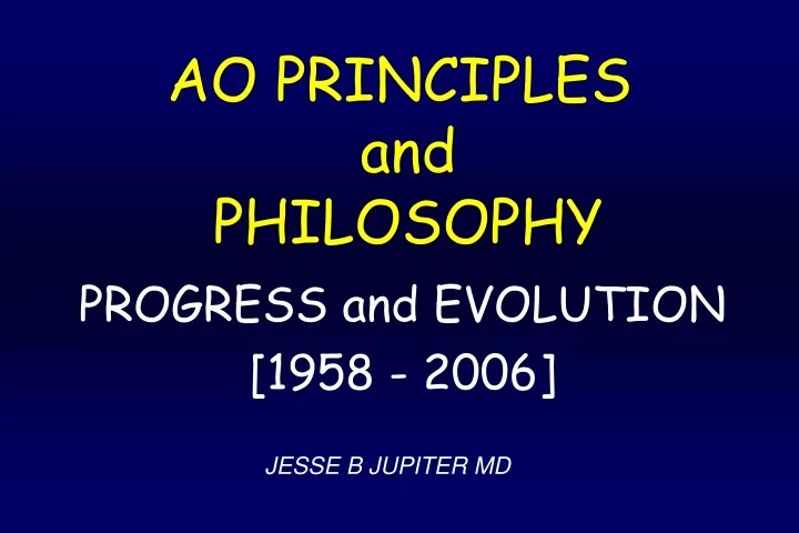 ao principles and philosophy