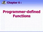 Programmer-defined Functions: Development and Usage of Parameters in C++ - slide 1