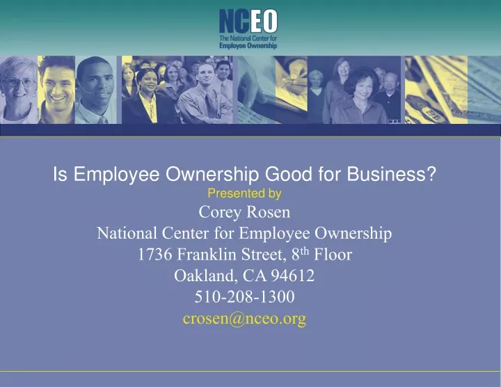 is employee ownership good for business presented
