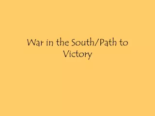 war in the south path to victory