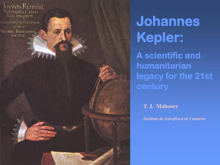 johannes kepler a scientific and humanitarian