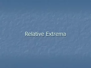 Relative Extrema