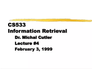 CS533  Information Retrieval