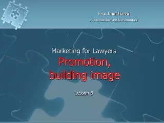 Marketing for Lawyers  Promotion,  building image Lesson 5