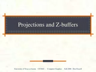 Projections and Z-buffers